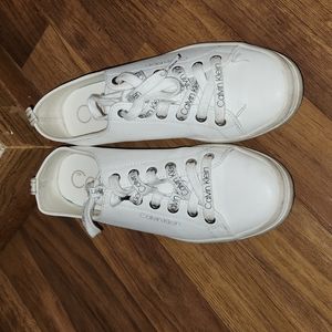 White Calvin Klein 8.5 sneakers